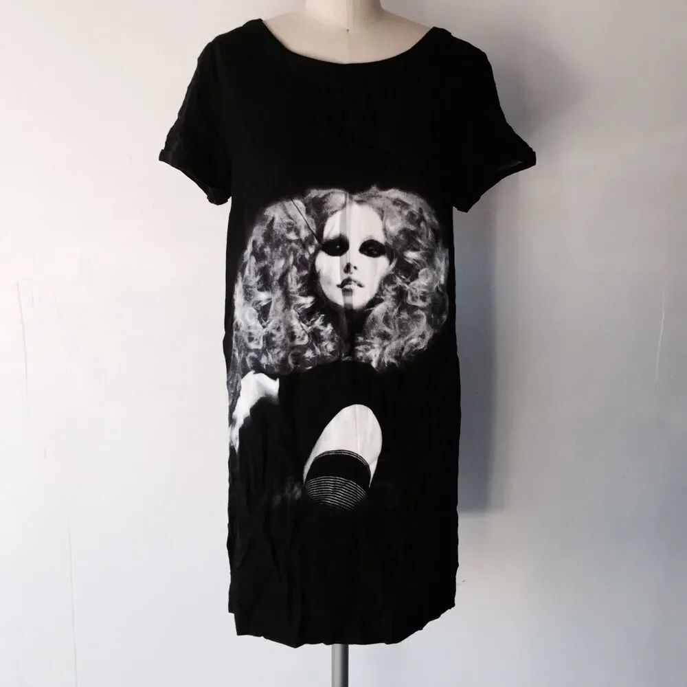 Zara black mod mini dress S